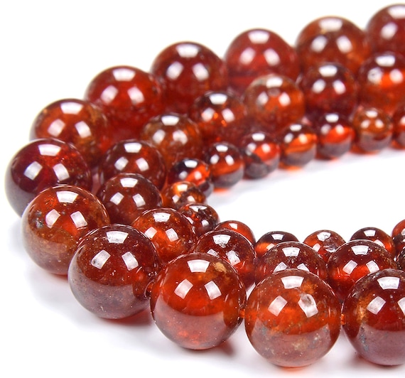Natural Hessonite Garnet Gemstone Grade Aaa Round 3mm 4mm 5mm 6mm 7mm 8mm 9mm Loose Beads Bulk Lot 1,2,6,12 And 50 (d297)