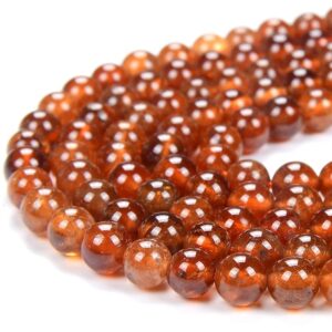 Natural Hessonite Garnet Gemstone Grade Aa Round 3mm 4mm 5mm 6mm Loose Beads Bulk Lot 1,2,6,12 And 50 (d317)