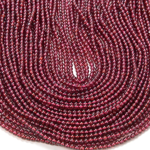Natural Red Garnet Gemstone Grade Aaa Round 2mm 3mm Loose Beads 15 Inch Full Strand Bulk Lot 1,2,6,12 And 50 (p60) Natural Red Garnet Gemstone Grade Aaa Round 2mm 3mm Loose Beads 15 Inch Full Strand Bulk Lot 1,2,6,12 And 50 (p60)