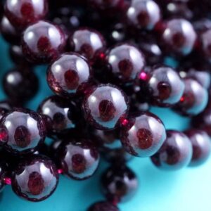 Red Garnet Beads (round)(smooth)(3mm)(4mm)(5mm)(6mm)(7mm)(8mm)(9mm)(10mm)(11mm)(12mm)(16"strand)