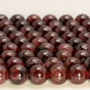 Red Garnet Gemstone Grade Aa 4mm 6mm 8mm Round Loose Beads Full Strand Bulk Lot 1,2,6,12 And 50