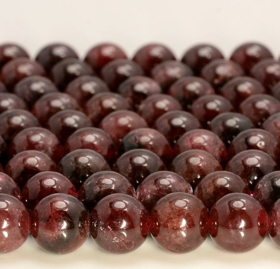 Red Garnet Gemstone Grade Aa 4mm 6mm 8mm Round Loose Beads Full Strand Bulk Lot 1,2,6,12 And 50