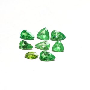 1.65 Carat Natural Tsavorite Garnet Faceted Cut Lot, Loose Gemstone, Green Mix Tsavorite Garnet Cut Lot, January Birthstone, 5x3 To 4x2 Mm