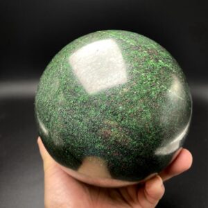 5.5"Natural Large Epidote Garnet Stone Sphere/100% Genuine Natural Green&Red Stone Ball/Reiki healing/Chakra/Zen/Home Decor/Collection 12LB