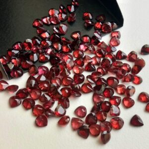 5mm Approx. Garnet Heart Cut Stone, Natural Faceted Garnet Stones, Loose Garnet, Garnet For Jewelry (10cts To 20cts Options) - Adg138