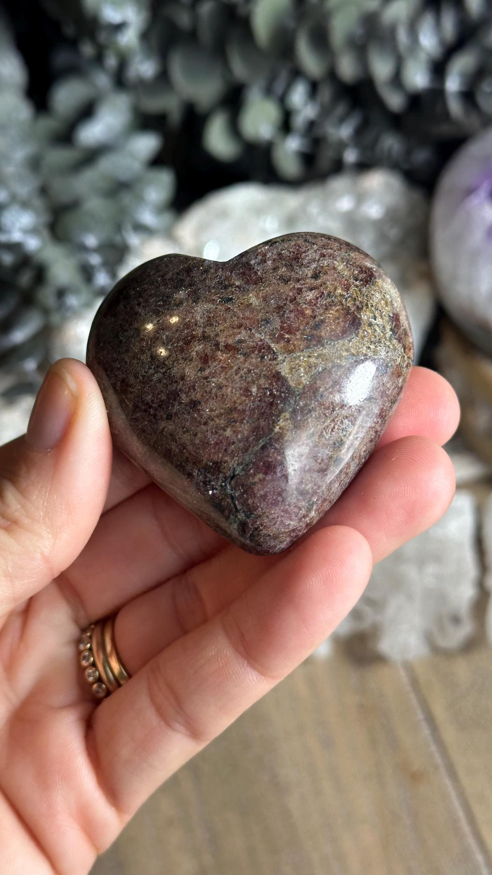 Garnet Heart, Garnet, Fossil, Minerals