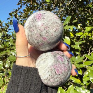Pink Garnet Sphere, Pink Garnet, Qty. 1