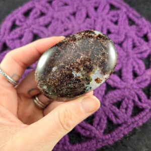 Garnet Polished Palmstone Crystal Stones Dark Red Crystals Small Palm Stone January Birthstone Root Chakra India