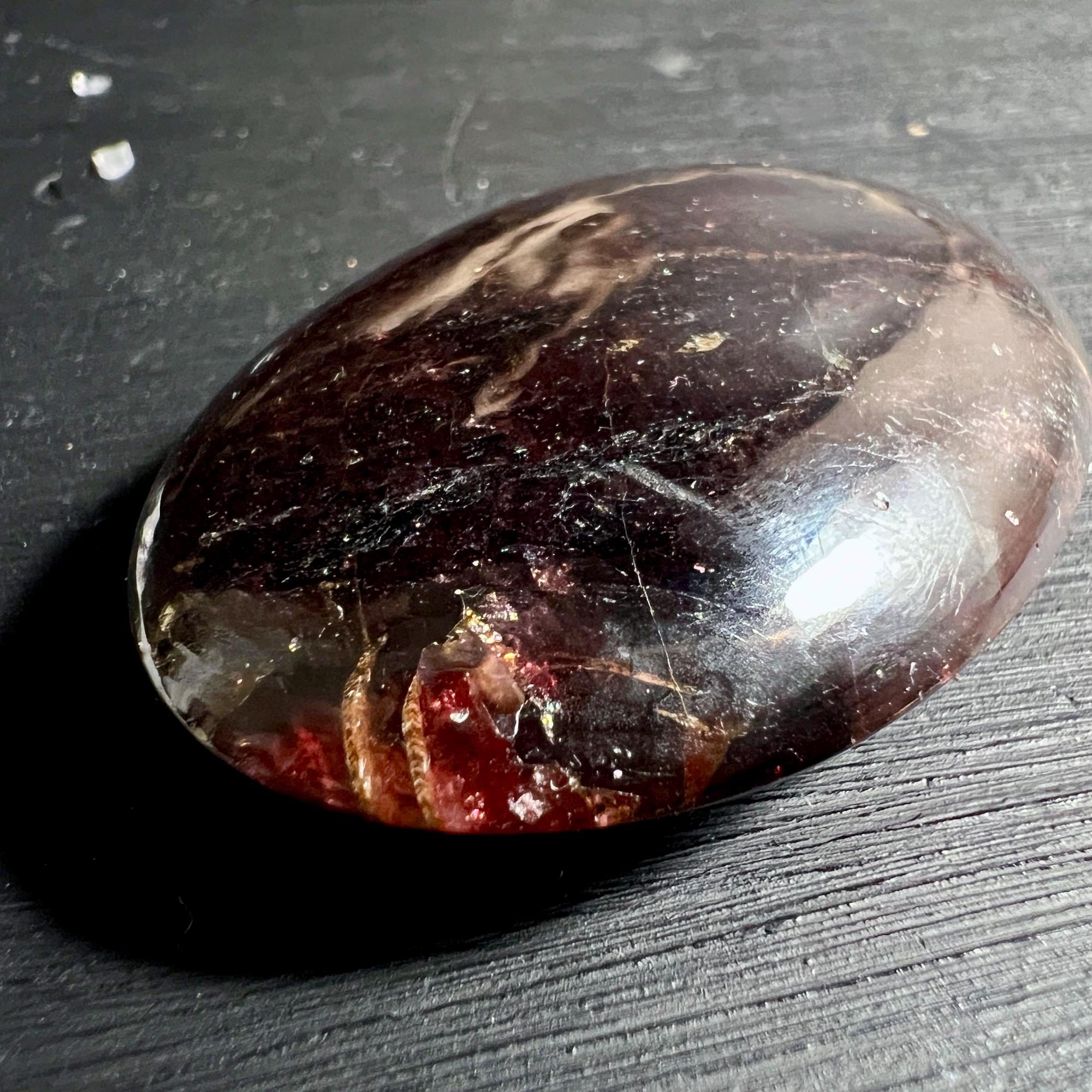 Rhodolite Red Star Garnet 2.2 Almandine Polished Flat Palm Stone