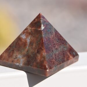 Spessartine And Green Grossular Garnet Pyramid