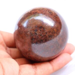 Garnet Sphere, Healing Crystals And Healing Stones. Crystal Healing, Grounding Heart Chakra Display Gemstone, Almandine Crystal Sphere.
