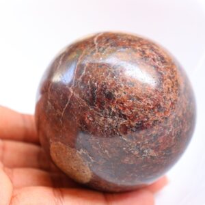 Garnet Sphere, Healing Crystals And Healing Stones. Crystal Healing, Grounding Heart Chakra Display Gemstone, Almandine Crystal Sphere.