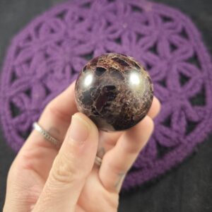 Garnet Sphere High Quality Stones Crystal Garnet 40mm Ball Polished Small India