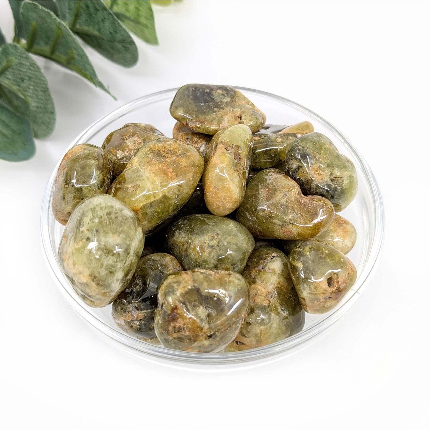 Green Garnet .8-1.2" Tumbled Stone #lv6019