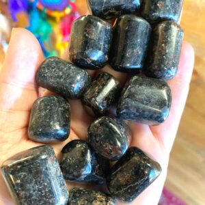Garnet in Boitite Tumbled Stone, One, Crystals, Crystal Healing, Rock Hound, Stones Garnet in Boitite Tumbled Stone, One, Crystals, Crystal Healing, Rock Hound, Stones