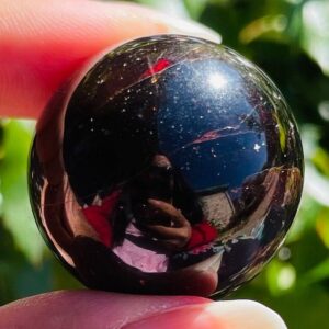 Red Garnet Crystal Sphere: Tumbled Gemstone, Polished Finish (30mm) 62.5G Red Garnet Crystal Sphere: Tumbled Gemstone, Polished Finish (30mm) 62.5G