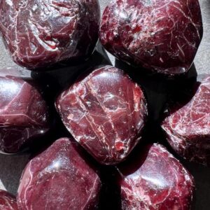 Red Star Garnet Tumbled Stone | Rare Rhodolite With Asterism Red Star Garnet Tumbled Stone | Rare Rhodolite With Asterism