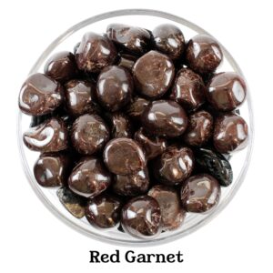 Red Garnet Tumbled Stone, Natural Almandine Deep Red Crystal, January Birthstone