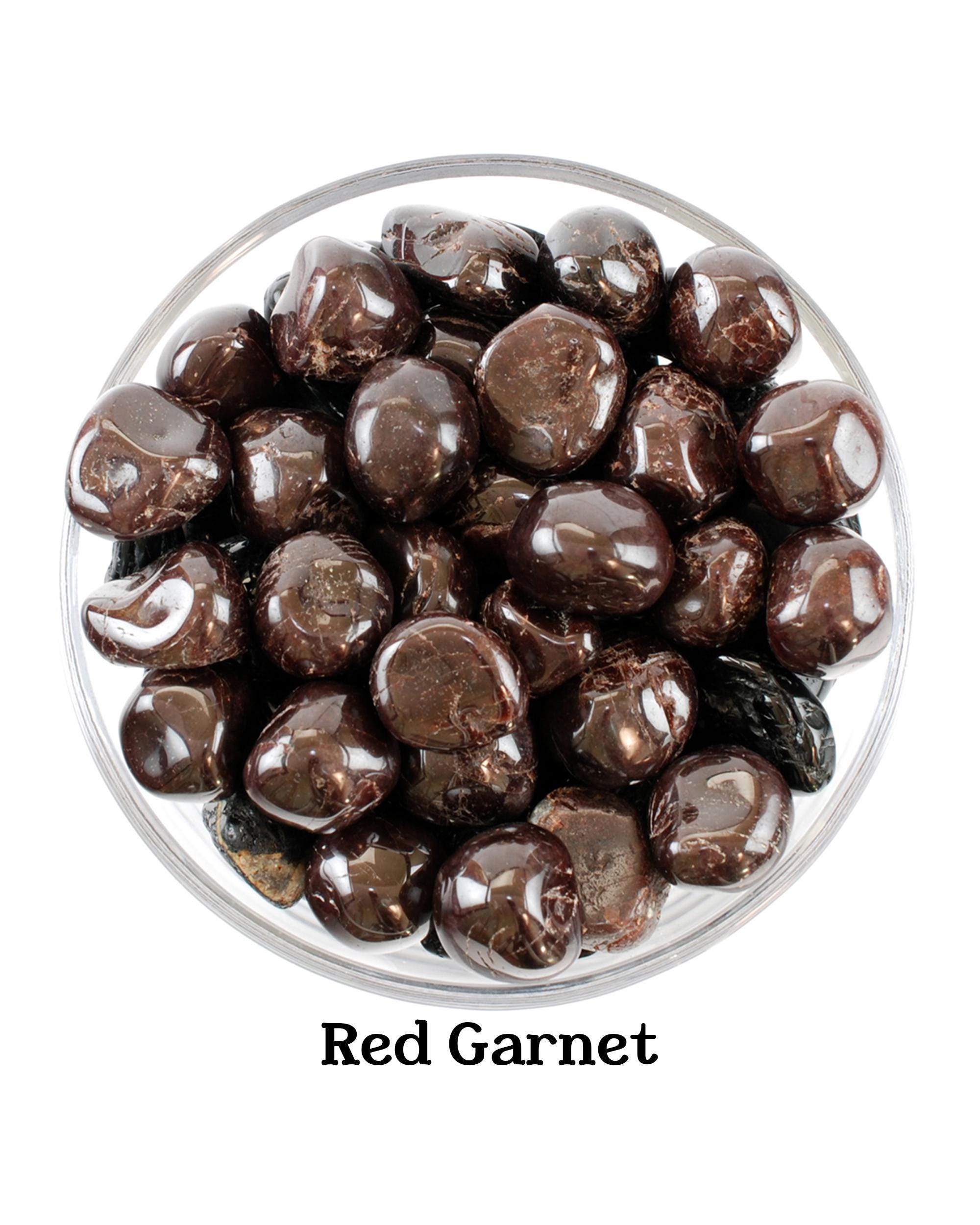 Red Garnet Tumbled Stone, Natural Almandine Deep Red Crystal, January Birthstone