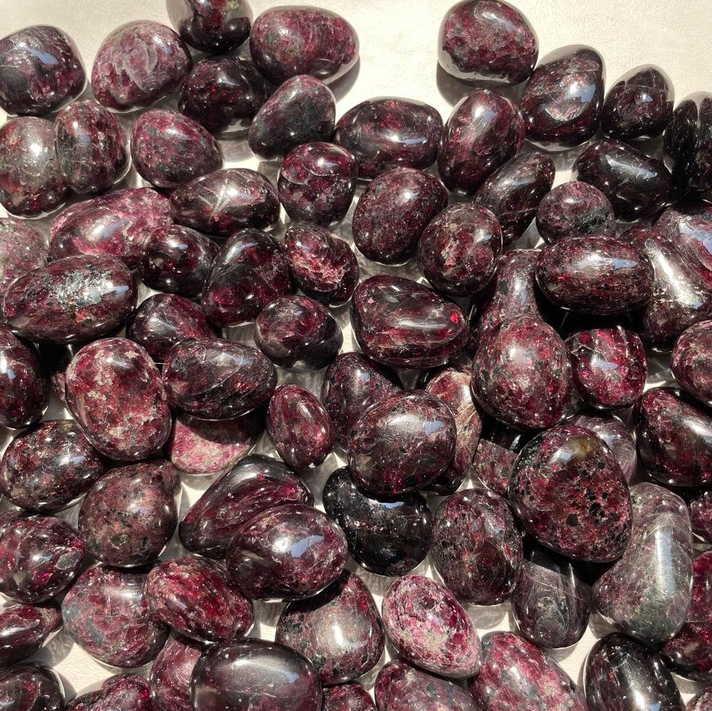 Red Garnet Tumble, High Grade Red Garnet Tumble, Garnet Polished, January Birthstone, Almandine Garnet Tumbled Stone, Stone For Root Chakra