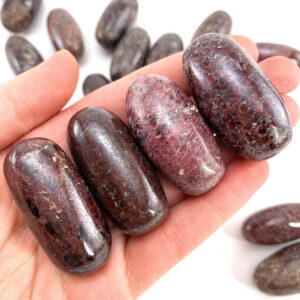 Red Garnet Worry Stone | Polished Tumbled Crystal Lingam (Root Chakra)