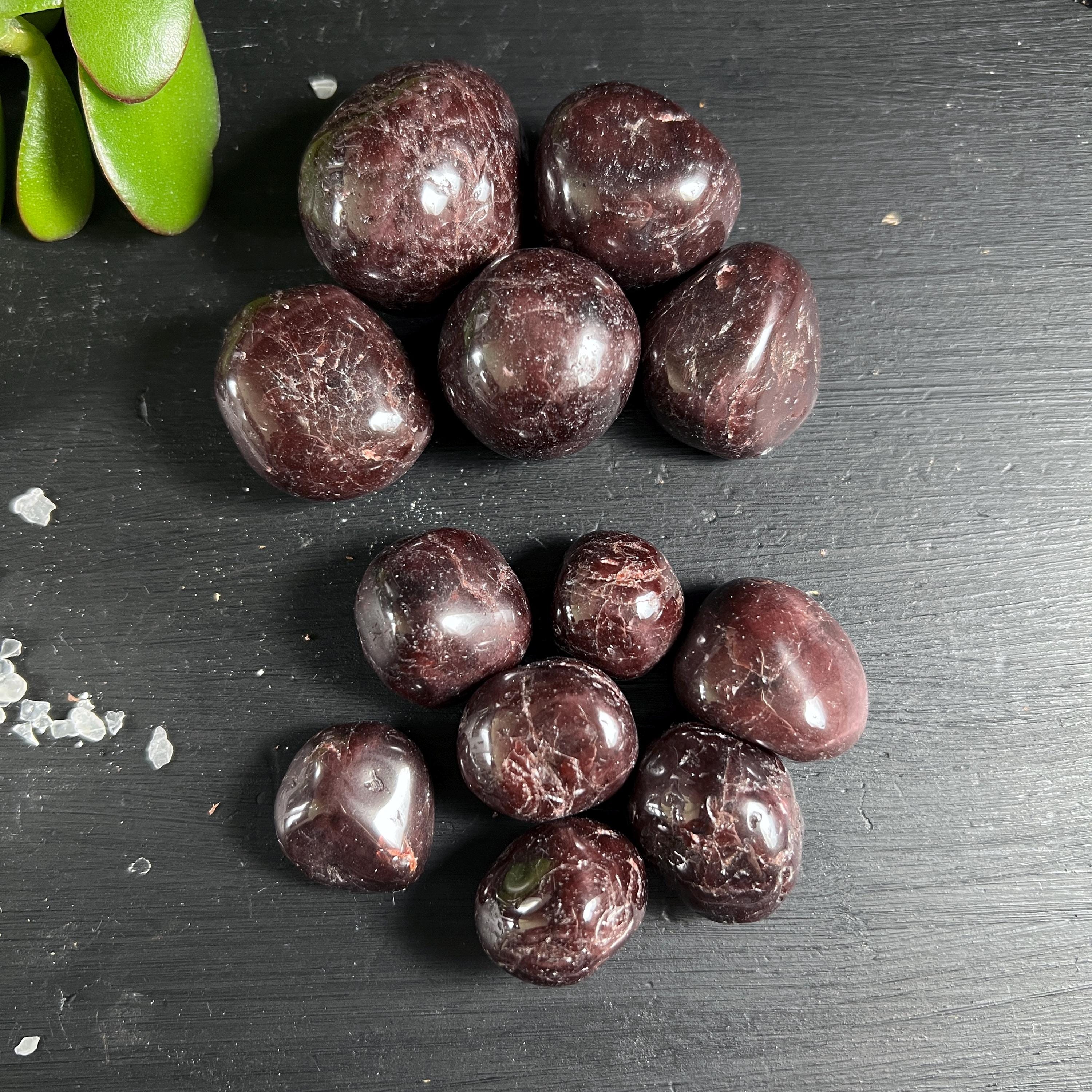 Garnet Tumbled Stone | Deep Red Almandine Crystal | Brazil Bahia | S Or L Size