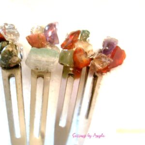 Gemstone Hair Clips//Hair Accessories//Healing Stones//Natural Gemstones//Crystal Healing//Chakra Stones//Chakra Healing//Gifts for Her