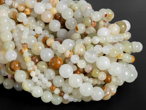 Genuine Natural Green Yellow Green Calcite Gemstone Beads 4mm 6mm 8mm 10mm Round A Quality Loose Beads
