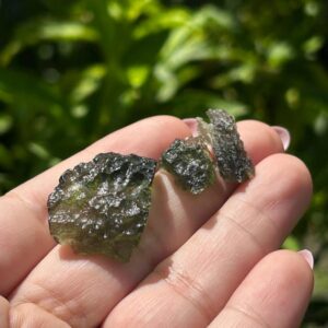Genuine Raw Moldavite Crystal | High Vibration Tektite (1g–5.24g) | Growth & Transformation