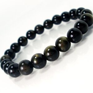 Golden Sheen Obsidian Bracelet 8mm, Natural Gemstone Bracelet, Women Men Bracelet, Black Beaded Bracelet, Gift for Him Her +Gift Bag Golden Sheen Obsidian Bracelet 8mm, Natural Gemstone Bracelet, Women Men Bracelet, Black Beaded Bracelet, Gift for Him Her +Gift Bag