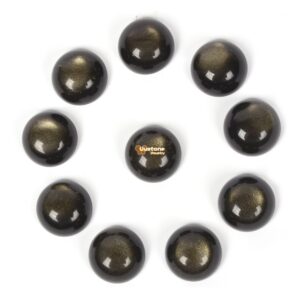 16mm Golden Obsidian Gemstone Round Flatback Cab Cabochon Stone Beads Stone Cab DIY Jewelry Making Stone 16mm Golden Obsidian Gemstone Round Flatback Cab Cabochon Stone Beads Stone Cab DIY Jewelry Making Stone