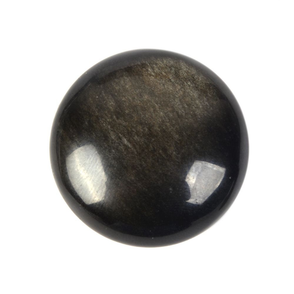 2 Pcs Of 25mm Golden Obsidian Round Flatback Cab Cabochon 2 Pcs Of 25mm Golden Obsidian Round Flatback Cab Cabochon