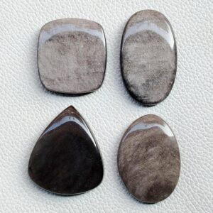 Natural Silver Obsidian Loose Cabochon, Jewelry Making Stone Natural Silver Obsidian Loose Cabochon, Jewelry Making Stone