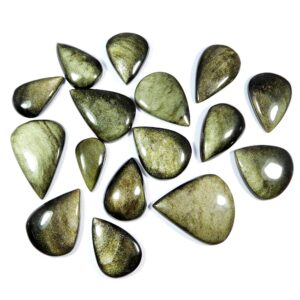 Golden Sheen Obsidian Cabochon. Natural Golden Obsidian. Sparkle Golden Sheen Obsidian Gemstone. Pear Shape Wholesale Obsidian Loose Golden Sheen Obsidian Cabochon. Natural Golden Obsidian. Sparkle Golden Sheen Obsidian Gemstone. Pear Shape Wholesale Obsidian Loose