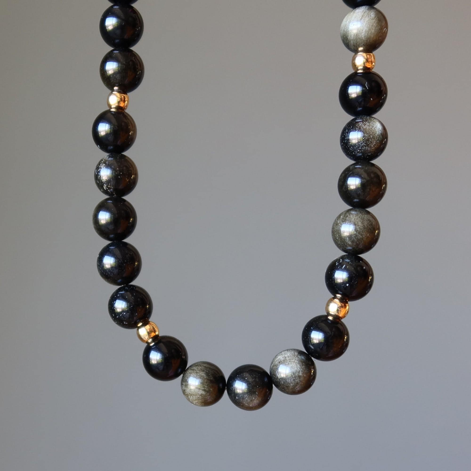 Gold Sheen Obsidian Necklace Soul Serenade Stone