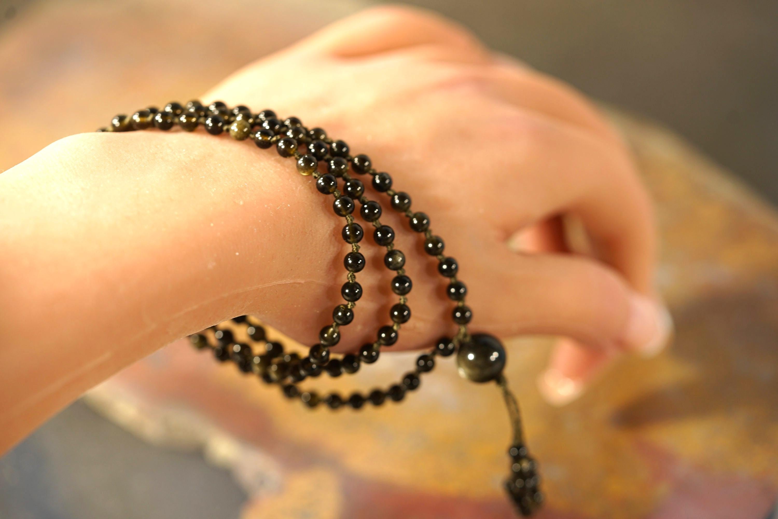 Golden Obsidian Mala Necklace • Golden Sheen Obsidian Necklace • 108+1 • 4mm • Minimalist Mala • Delicate Necklace • Dainty Mala • 4938 Golden Obsidian Mala Necklace • Golden Sheen Obsidian Necklace • 108+1 • 4mm • Minimalist Mala • Delicate Necklace • Dainty Mala • 4938