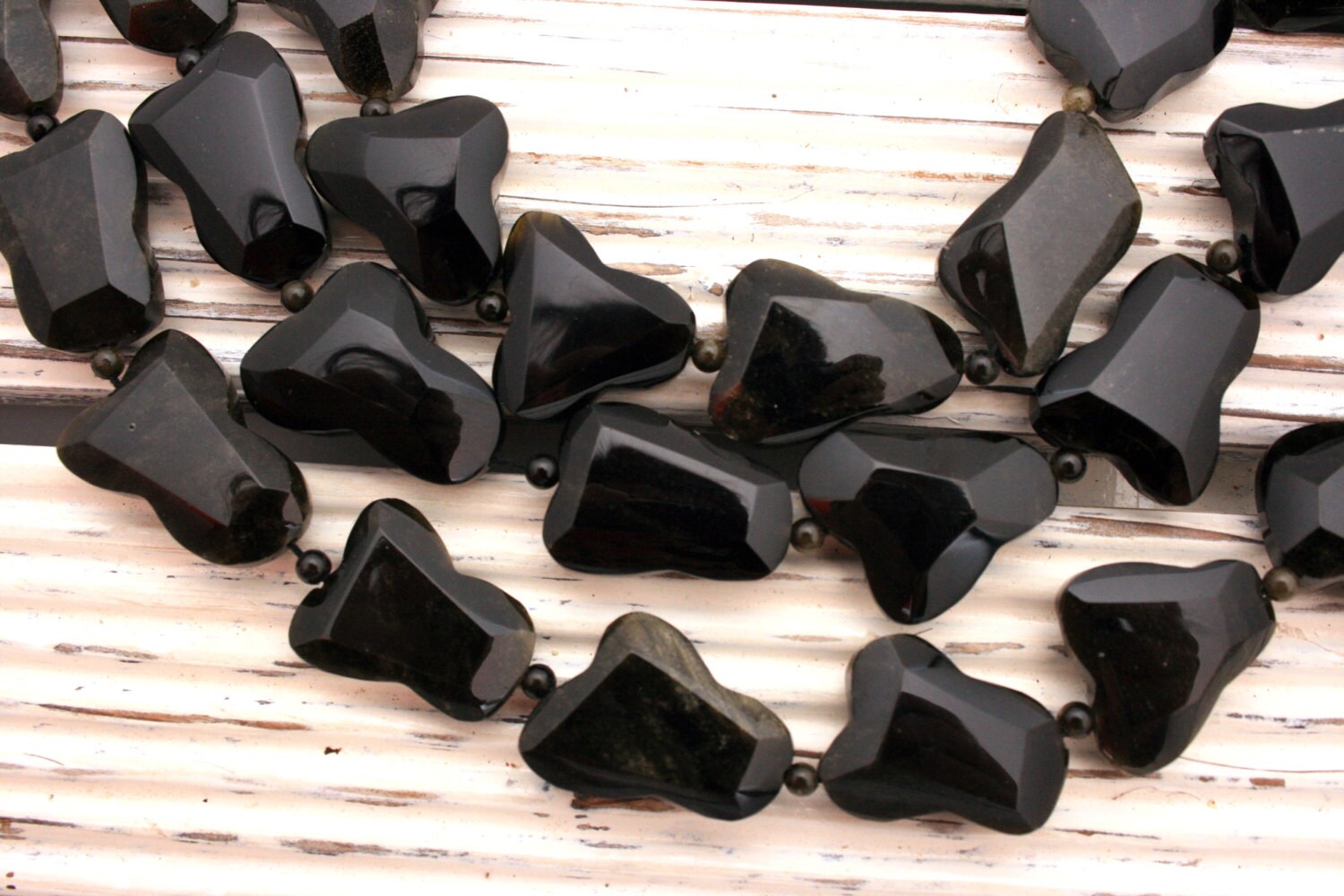 Golden Obsidian Freeform Beads (etb01000)