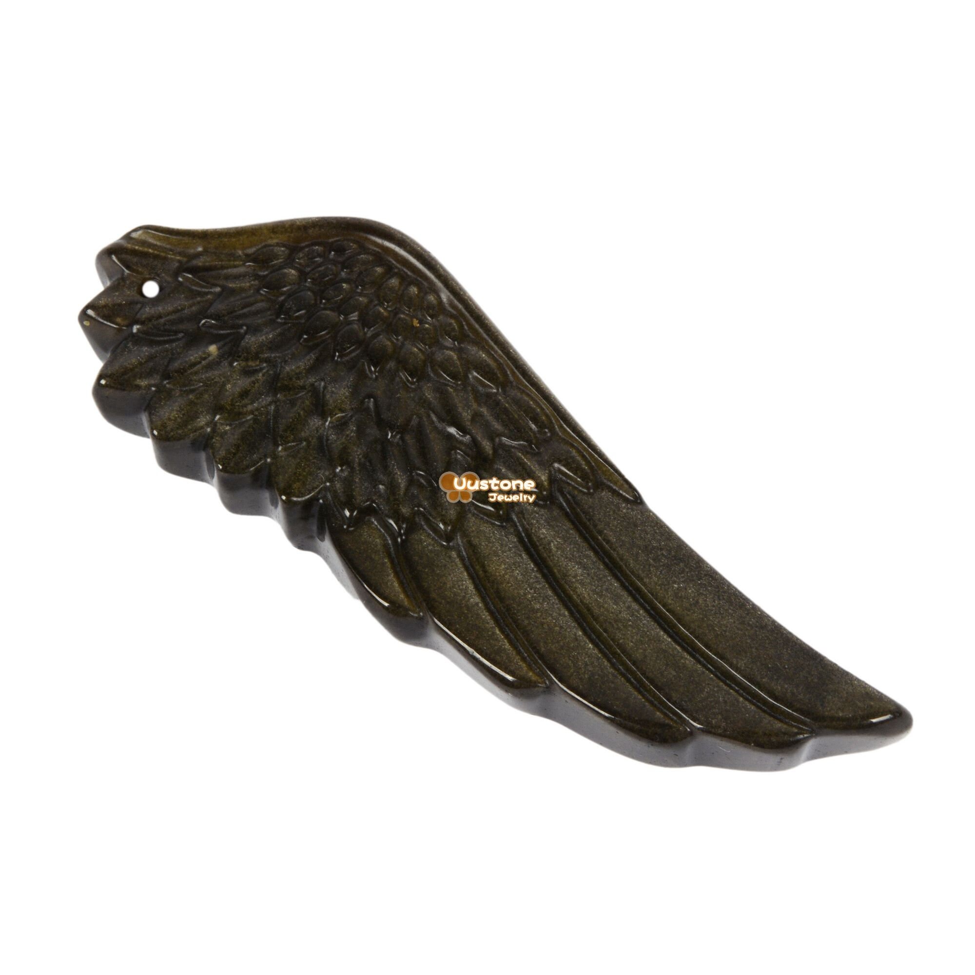 58mm Natural Carved Golden Obsidian Gemstone Healing Chakra Angel Wing Flatback Pendant Jewelry Making Bead Diy 58mm Natural Carved Golden Obsidian Gemstone Healing Chakra Angel Wing Flatback Pendant Jewelry Making Bead Diy