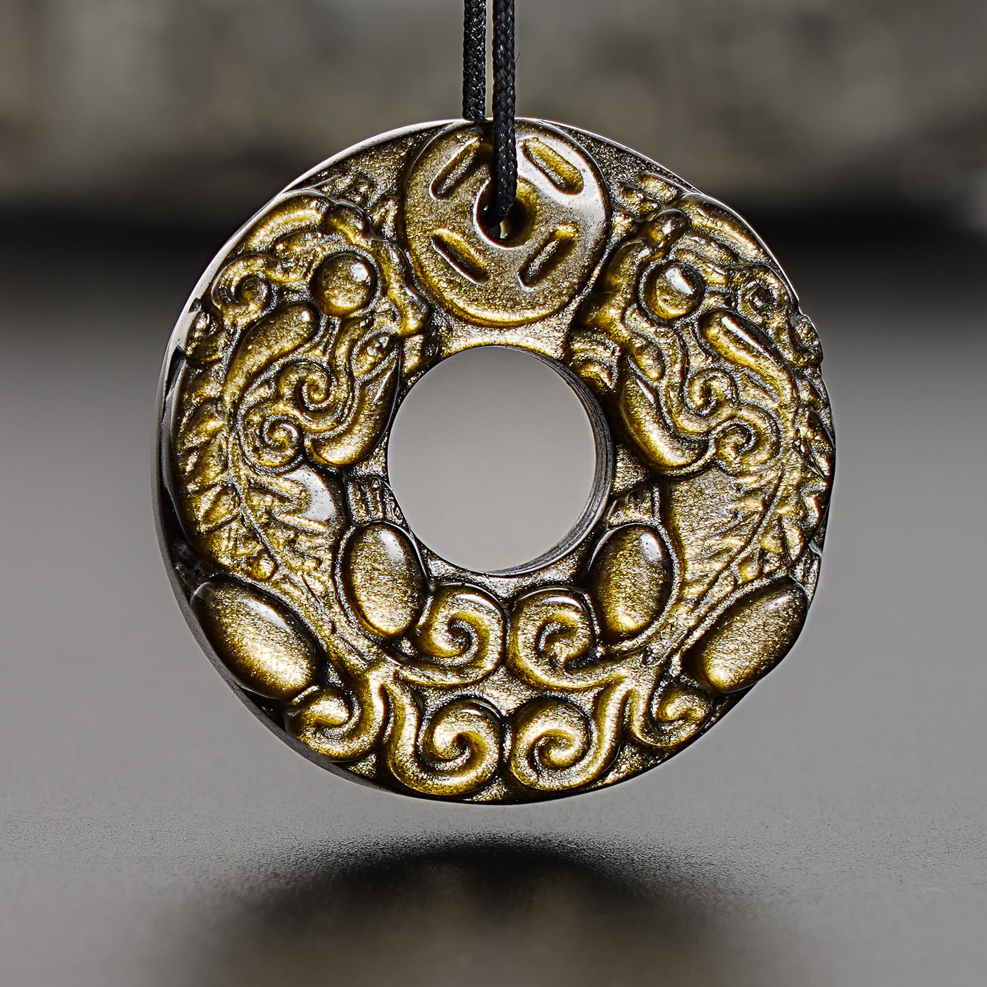 Genuine Natural Golden Obsidian Peace Knot Pendant Grade Aaa Gemstone Obsidian Pendant Genuine Natural Golden Obsidian Peace Knot Pendant Grade Aaa Gemstone Obsidian Pendant
