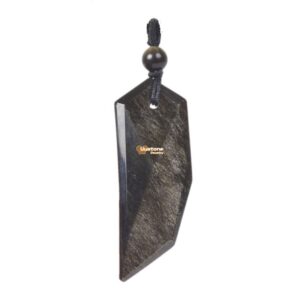 Natural Golden Obsidian Gemstone Faceted Wolf Tooth Spike Pendant Amulet Bead 2 Inch