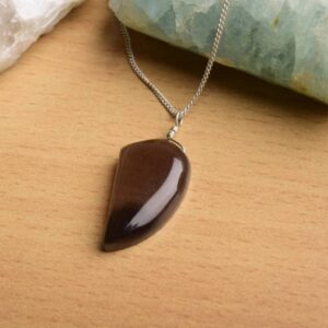Golden Sheen Obsidian Pendant, Gemstone Necklace, Large Pendant, Gemstone Jewelry, Stone Pendant, Handmade, Fancy Shape, Gift, Christmas