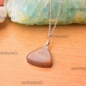 Golden Sheen Obsidian Pendant In 925 Sterling Silver, Gemstone Necklace, Gemstone Jewelry, Stone Pendant, Handmade, Fancy Shape, Gift Her