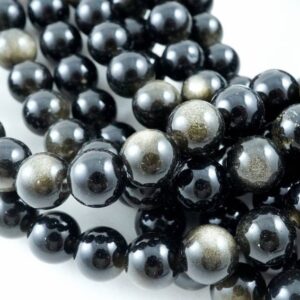 Golden Obsidian Beads (round)(smooth)(4mm)(6mm)(8mm)(10mm)(16"strand)