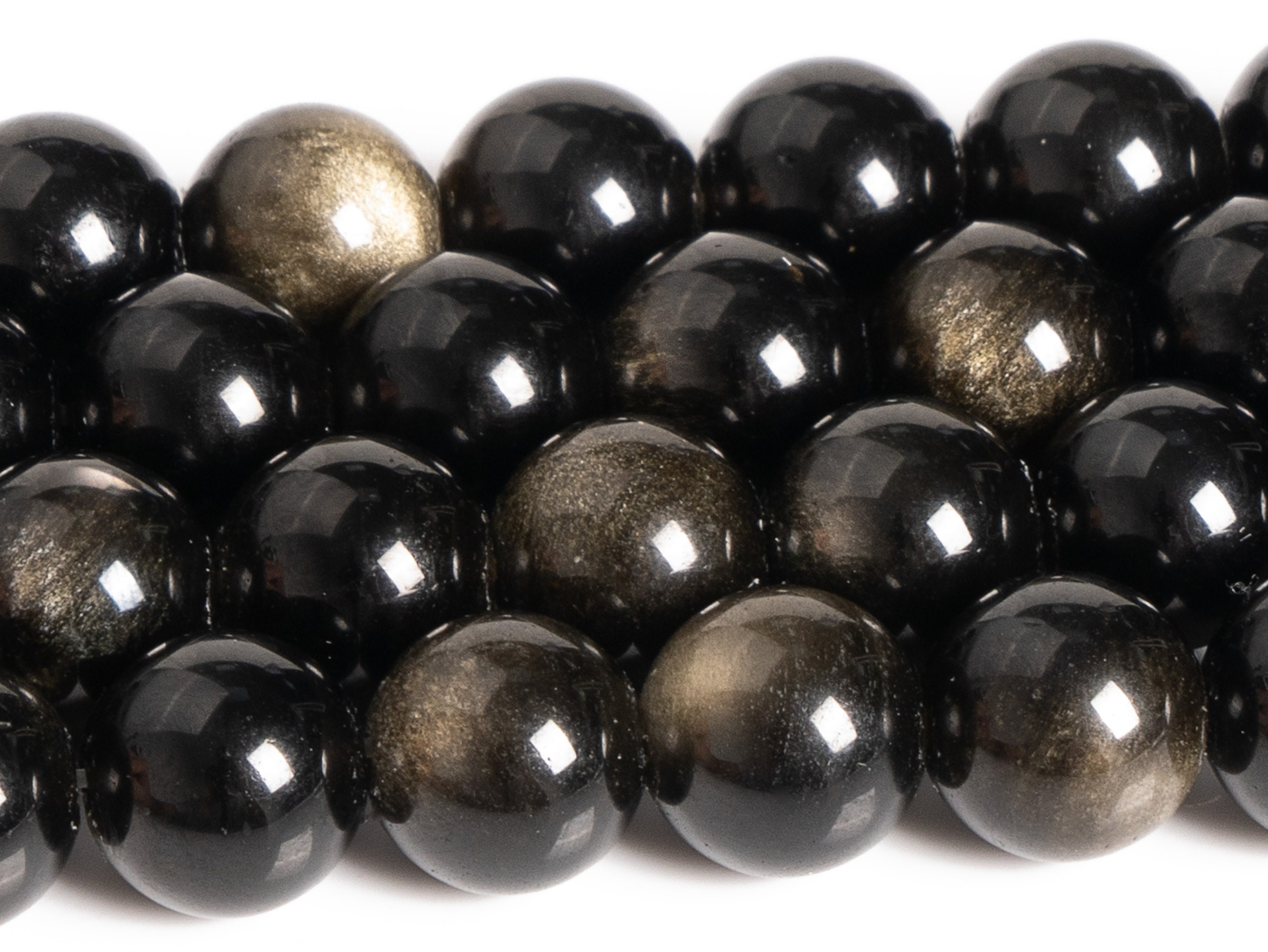 Black Golden Obsidian Beads Genuine Natural Grade Aa Gemstone Round Loose Beads 4mm  6mm 8mm 10mm Bulk Lot Options