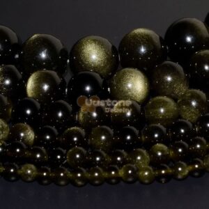 Natural A Grade Golden Obsidian Round Beads Full Strand 4mm 5mm 6mm 8mm 10mm 12mm