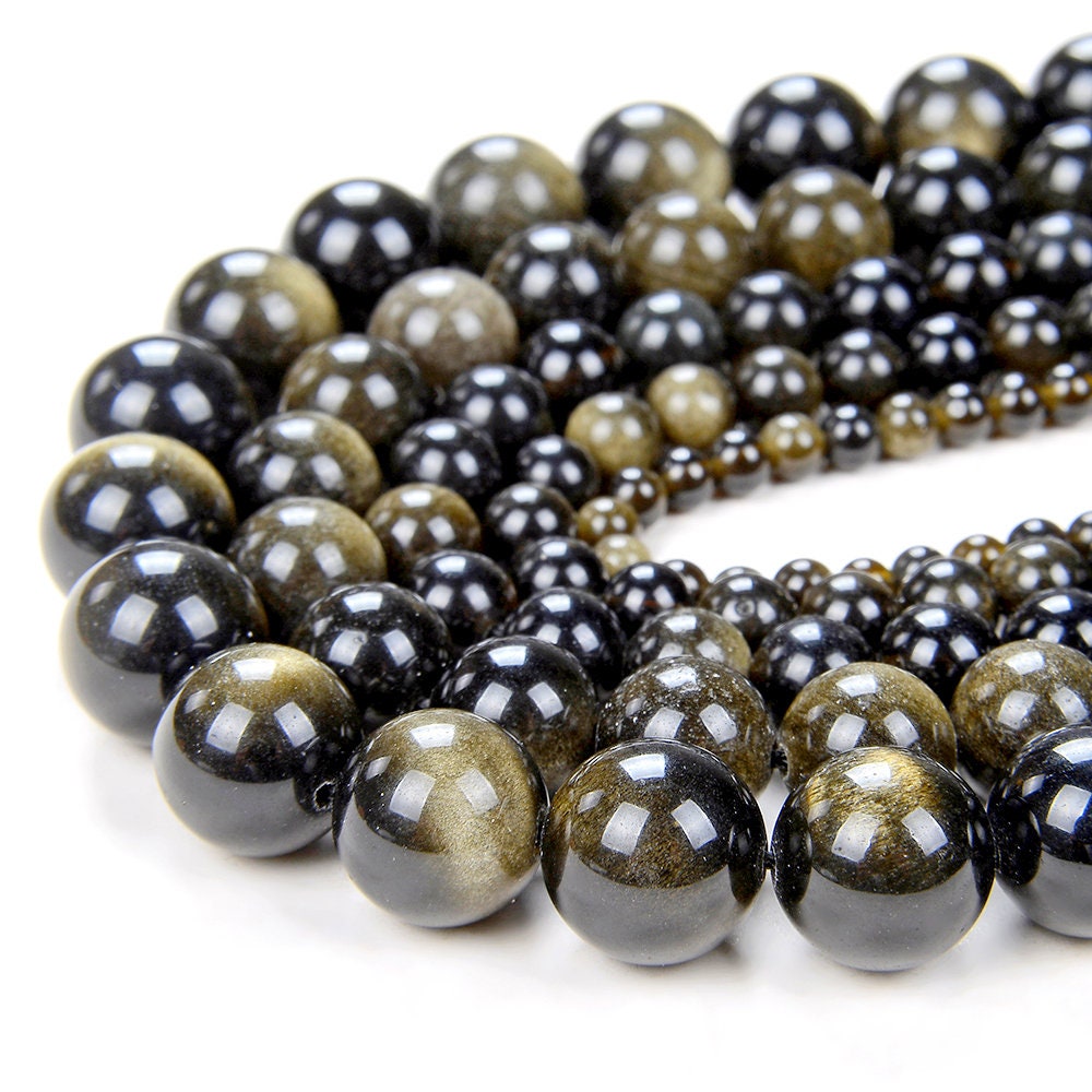 Golden Sheen Obsidian Gemstone Golden Grade Aa 4mm 6mm 8mm 10mm 12mm 14mm Round Loose Beads 15 Inch Full Strand Lot 1,2,6,12 And 50 Golden Sheen Obsidian Gemstone Golden Grade Aa 4mm 6mm 8mm 10mm 12mm 14mm Round Loose Beads 15 Inch Full Strand Lot 1,2,6,12 And 50