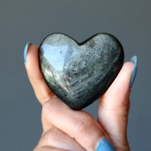 Gold Sheen Obsidian Heart Spark Of Joy Love Protection Stone Gold Sheen Obsidian Heart Spark Of Joy Love Protection Stone