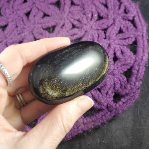 Gold Sheen Obsidian Small Palmstone Crystal Palm Stone Polished Unique Natural Black Shiny High Quality Mexico Gold Sheen Obsidian Small Palmstone Crystal Palm Stone Polished Unique Natural Black Shiny High Quality Mexico