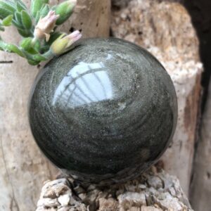 Gold Sheen Obsidian Sphere, aka "Wizard Stone" from Mexico Gold Sheen Obsidian Sphere, aka "Wizard Stone" from Mexico