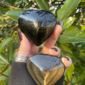 Gold Sheen Obsidian Heart, Qty. 1 Gold Sheen Obsidian Heart, Qty. 1